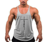 Gym Stringer Tank Tops Mens Bodybuilding Clothing Cotton Sleeveless Shirt Man Fitness Vest Singlets Sportwear Workout Tanktop