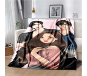 True Beauty Series Hwang in Youp Cha EunWoo Art Pattern Blanket Star Flannel Warm Throw Sofa Bed Travel Picnic Blanket Girl Gift