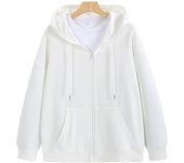 Sudadera con capucha con cremallera para hombre y mujer，Chaqueta suelta de moda，Top con capucha de manga larga para pareja