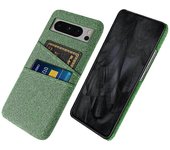 For Google Pixel 8 Pro Case Anti-Drop Cloth+PC Phone Shell with Dual Card Holder