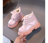 Botas De Nieve Para Niñas Zapatos De Algodón Térmico De Lana