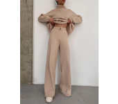 Two women's lace casual knit three piece set