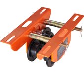 SucceBuy Electric Hoist Manual Trolley, 1100 lbs Capacity, Push Beam Trolley with Dual Wheels, Adjustable 2.36"-4.72" Flange