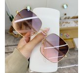 Nuevo templo hueco marco grande gafas de sol cuadradas gafas delgadas de cara grande de las mujeres playa Internet celebridad gafas de sol gafas de sol