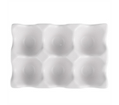 Kitchen Supplies Egg Tray Egg Rack Household Ceramic Tableware Supplies Egg Tray Egg Tray White