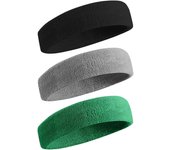 Sports Sweatbands Headband for Men & Women - Moisture Wicking Terry Cloth
