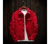 Men's loose motorcycle denim jacket, couple's top, spring and autumn