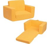 Sillón Infantil Sofá Cama 2 en 1, Convertible a Tumbona, Sofá Suave para Niñas y Niños, Día del Niño y Cumpleaños, Gris Claro