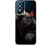 For Vivo Y76 5G 2021 Case Fundas Donut Butterfly Pattern Painting Etui Back Cover For Vivo Y76 Y 76 VIVOY76 5G Silicone Tpu Case