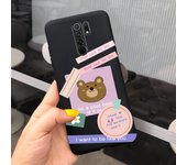 For Redmi 9 Phone Case 6.53 inch Xiaimi Redmi 9 Soft Silicone Phone Cases TPU Back Cover On Capa Redmi9 Cute Bear Cartoon Bumper