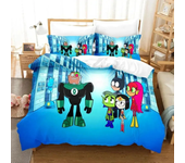 3D Print Cartoon Titans Teen Go Bedding Set Duvet Cover Bed Set Quilt Cover Pillowcase Comforter king Queen Size Boys Adult