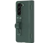 Wrist Strap For Samsung Galaxy Z Fold 5 Case PU Leather Hinge Film 360 Protective Cover