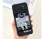 For Xiaomi Redmi Note 9 / Note 9 Pro Case Liquid Silicone Soft Candy Cover Fundas On Redmi Note9 9Pro 4G Coque Cartoon Astronaut