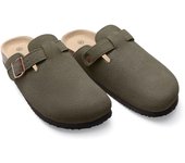 Bebealy Men Clogs Shoes Slip-On Buckle Clog With Cork Footbed Memory Foam Wide Widths Available Slippers Summer Clogs Slippers