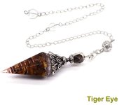 Crystal Healing Stone Quartz Pendulums Spiritual Hexagonal Pointed Resin Witchcraft Supplies Balancing Accessories Divination
