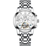 Nuevo reloj mecánico completamente automático suizo, reloj multifunción, reloj para hombre