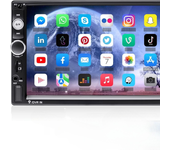 Radio de Coche con Bluetooth Manos Libres  Radio FM | AUX | Dual USB | TF + Control del Volante
