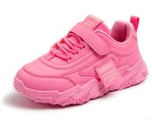 Children Sneakers Girls Sports Shoes Fashion PU Leather Kids Shoes Lightweight Cute Pink Casual Running Tennis Sneakers for Girl