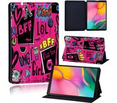 For Samsung Galaxy Tab A8 10.5/A7 Lite 8.7/A7 10.4/A A6 10.1/A 8.0/10.1/10.5 Inch Graffiti Art Pattern Leather Tablet Stand Case