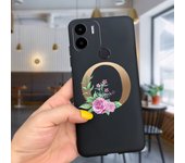 For Xiaomi Redmi A1 Case Black Crown Flowers Soft TPU Phone Cover Cases For Xiaomi Redmi A1 Plus A1+ RedmiA1 Sikilly Fundas Etui