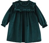 Baby Girls Velvet Tutu Dress Pageant Party Gown Kids Fall Winter Ruffle Long Sleeve Princess Dress