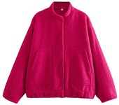 Women's Bomber Jacket Stand Collar Button Up Lightweight Shirt Jacket for Daily Life Work Shopping