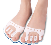 2Pcs=1Pair Silicone Toe Separator Cushion Forefoot Pads Gel Insoles Pain Relief Insoles Finger Toe Valgus Corrector Foot Care