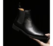 Chelsea botas de cuero genuino otoño e invierno botas de los hombres británicos