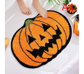 Black Spider Web Halloween Rug Bathroom Rug For Halloween Decor Spooky Gothic Bath Mat Non-Slip Tufted Mat For Front Door Living