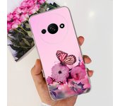 For Funda Xiaomi Redmi A3 Case 2024 Fashion Flower Transparent Silicone Soft TPU Phone Case For Xiomi Redmi A3 RedmiA3 4G Covers