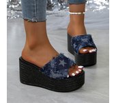 Wedge Platform Sandals for Women, High Beach Chandeliers, Thick Heel Shoes, Summer Novelty,