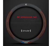 38cm 3D embossing breathable Car Steering Wheel Cover For Peugeot 107 206 207 208 306 307 301 308S 407 2008 3008 4008 5008 RCZ