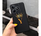 For Realme C53 2023 Case Luxury Custom Name Crown Letters Shockproof Cover For Realme Narzo N53 Silicone Coque on RealmeC53 Capa