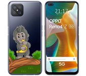 Tumundosmartphone Funda Gel Transparente para Oppo Reno 4Z 5G diseño Mono Dibujos