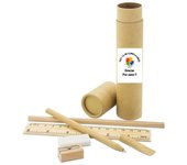 Lote de 10 regalos para niñas niños con bolígrafo, lapicero, regla de madera, goma y sacapuntas -  regalos para niñas niños cumpleaños comuniones bodas regalos originales para niños