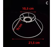 Lamp Lampshade Shade Wire Frame DIY Guard Ring Light Cage Holder Bulbpendant Drum Table Metal Vintage Cover Round Ceiling Iron