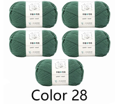 5Pcs X100g Yarn for Hand Knitting Acrylic Crochet Thread Knit Sweaters Lines Crocheting Bag Blanket