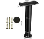 1PCS Black Telescopic Adjustable Bed Beam Support Foot Reinforced Plastic Furniture Leg Sofa Leg Bed Bottom Load Bearing Bracket