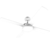 CECOTEC 05989 Ventilador de Techo 65W con Luz LED y Función Verano/Invierno, 52" Blanco