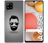 Tumundosmartphone Funda Gel Tpu para Samsung Galaxy A42 5G diseño Barba Dibujos