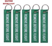 5 PCS/LOT Remove Before Flight Woven Keychains Special Luggage Label Red Chain Keychain for Aviation Gifts Keyring Jewelry