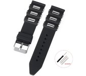 22mm 24mm 26mm Silicone Watch Strap for Samsung Galaxy Watch 46mm for Huawei Watch GT2/3 Waterproof Sports Steel Men Watchband