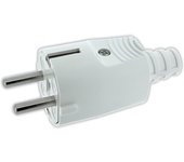 Clavija recta PVC Macho color blanco de Electro Dh  36.028/B/PVC 8430552117604