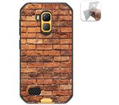 Tumundosmartphone Funda Gel Tpu para Ulefone Armor X7 / X7 Pro diseño Ladrillo 04 Dibujos