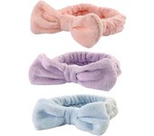 Bow Headband Wristband Set Towel Elastic Soft Washing Face Shower Make Up Yoga Sports Skincare Headband For Women Girls