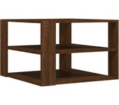 vidaXL Mesa de centro madera de ingeniería 59,5x59,5x40 cm Roble ahumado, Gris sonoma, Marrón roble Mesita de Salón o Comedor o Auxiliar Mesa de Café Meuble Salón