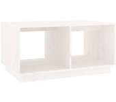 vidaXL Mesa de centro madera maciza de pino 80x50x40 cm Natural, Blanco, Gris Mesita de Salón o Comedor o Auxiliar Mesa de Café Meuble Salón