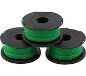 Juego de 3 bobinas de repuesto para desbrozadoras, bobina de desenrollado automático Reflex Plus, 3 x 6 m de hilo de nailon verde y resistente, hilo de ⌀2 mm, A6486-XJ