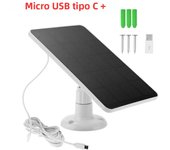 10W 5V Solar Panel Charging Waterproof Portable Solar Panel for Arlo Camera/Eufy Security Wireless Doorbell/Blink Video Doorbell