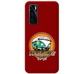Funda Silicona Líquida Roja para Vivo Y70 diseño Adventure Time Dibujos
